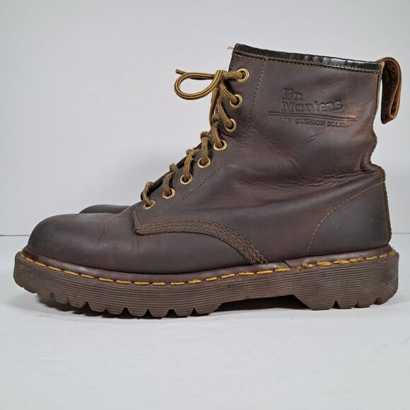 VTG Dr Martens 1460 Boots UK 7, US Men 8 Women 9 Made in England Air Wair Brown - Picture 1 of 16